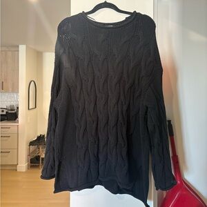 Zara Black Cable Knit Sweater